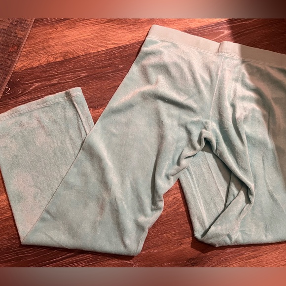 vintage juicy couture light blue terry cloth pants - Picture 4 of 4